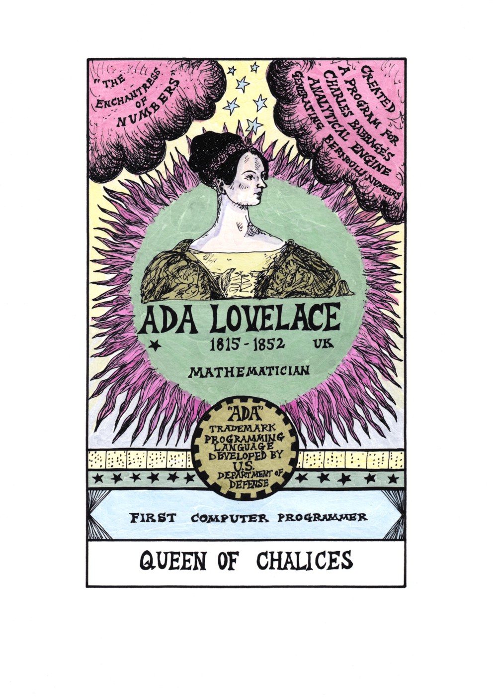 TAROT: Queen of Chalices – Ada Lovelace